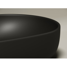 Умывальник чаша накладная овальная (цвет Черный Матовый) Element 600x415x135мм