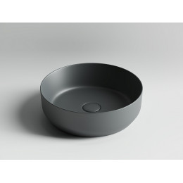Умывальник чаша накладная круглая (цвет Темный Антрацит Матовый) Element 390x390x120мм