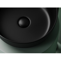 Раковина накладная круглая 356x356x135, цвет черный матовый