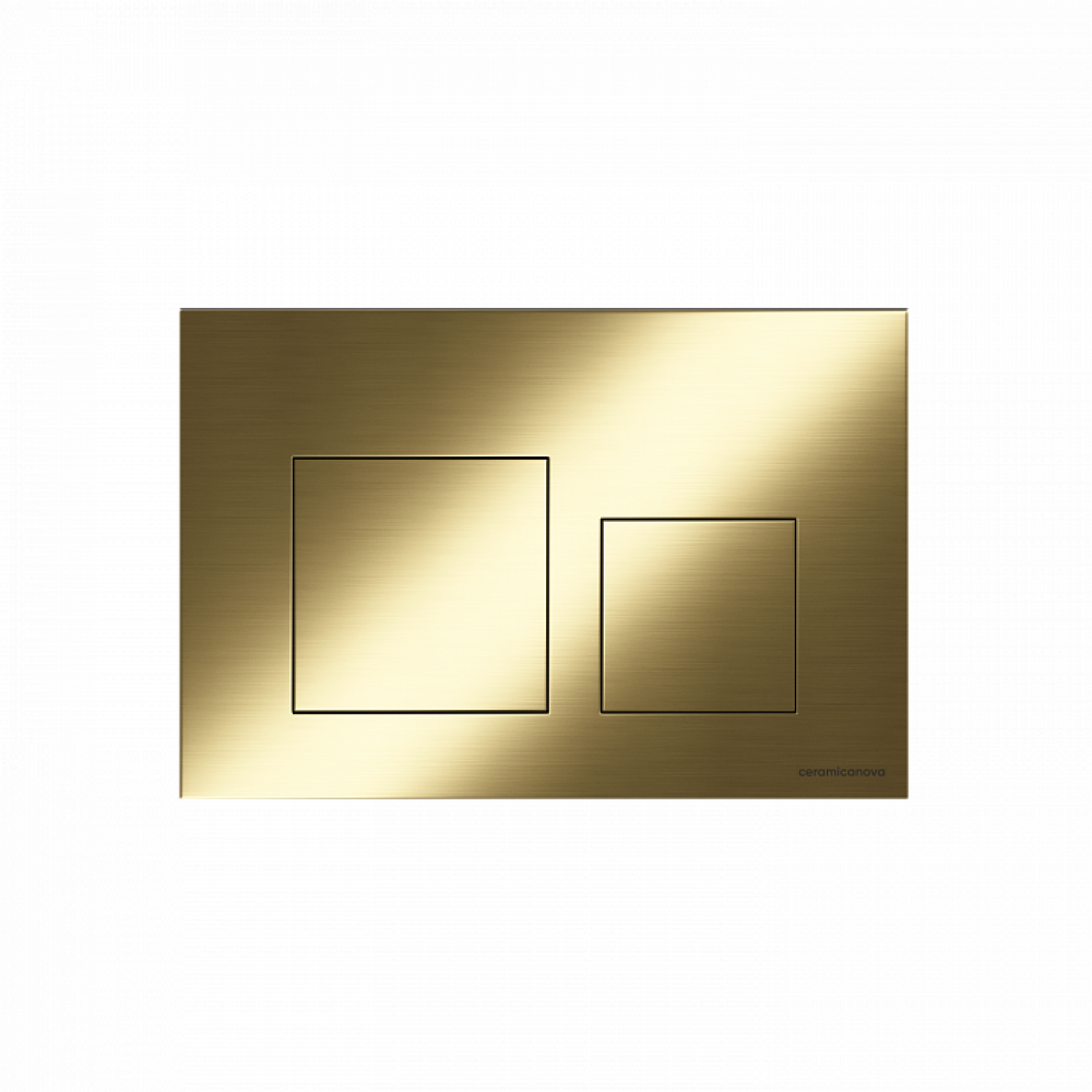 Кнопка смыва Balance, клавиши Square, цвет брашированное золото, арт. CN12-002BG