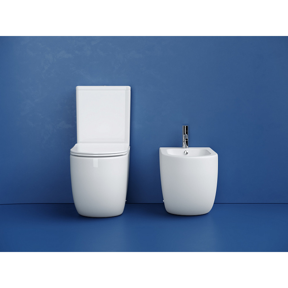 Напольный пристенный унитаз Metropol смыв Торнадо белый CN4001T