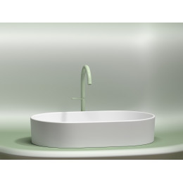 Умывальник чаша накладная овальная (цвет Белый Матовый) Element 608x385x122мм