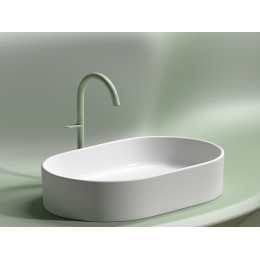 Умывальник чаша накладная овальная (цвет Белый Матовый) Element 608x385x122мм