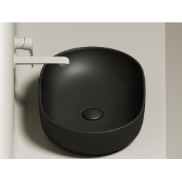 Умывальник чаша накладная овальная (цвет Черный Матовый) Element 600x415x135мм