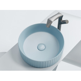 Умывальник чаша накладная круглая (цвет Голубой Матовый) Element 360x360x115мм