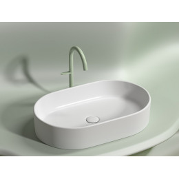 Умывальник чаша накладная овальная (цвет Белый Матовый) Element 608x385x122мм