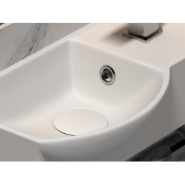 Умывальник подвесной прямоугольный  с крепежом (чаша слева, отверстие под смеситель справа) Element 400x220x120мм