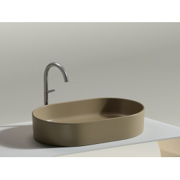 Умывальник чаша накладная овальная (цвет Капучино Матовый) Element 608x385x122мм