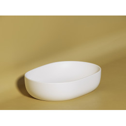 Умывальник чаша накладная овальная (цвет Белый Матовый) Element 600x415x135мм