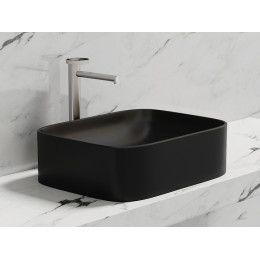 Умывальник чаша накладная прямоугольная (цвет Черный Матовый) Element 505x380x150мм