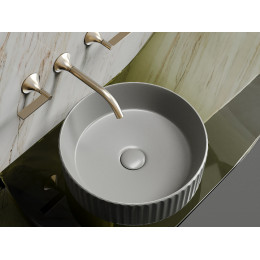 Умывальник чаша накладная круглая (цвет Антрацит Матовый) Element 360x360x115мм