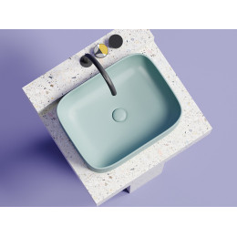 Умывальник чаша накладная прямоугольная (цвет Зеленый Матовый) Element 505x380x150мм