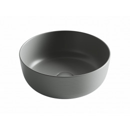 Раковина накладная круглая 356x356x135, цвет антрацит матовый