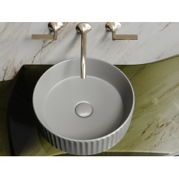 Умывальник чаша накладная круглая (цвет Антрацит Матовый) Element 360x360x115мм