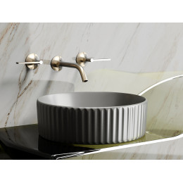 Умывальник чаша накладная круглая (цвет Антрацит Матовый) Element 360x360x115мм