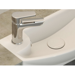 Умывальник подвесной прямоугольный с крепежом (чаша справа, отверстие под смеситель слева) Element 455x220x130мм