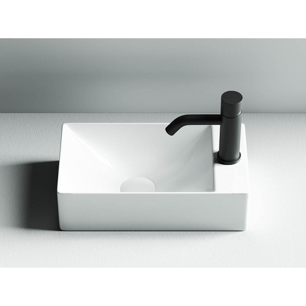 Тумба с раковиной Sancos Mini, 35.5 см., ламинат коричневый, MN35ECHR