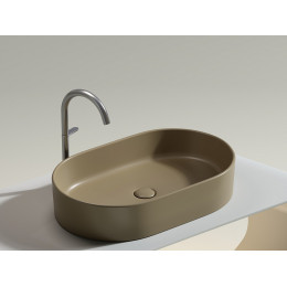 Умывальник чаша накладная овальная (цвет Капучино Матовый) Element 608x385x122мм