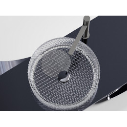 Умывальник чаша накладная круглая (прозрачная) Cristal 360x360x112мм