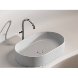 Умывальник чаша накладная овальная (цвет Серый Матовый) Element 608x385x122мм
