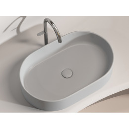 Умывальник чаша накладная овальная (цвет Серый Матовый) Element 608x385x122мм