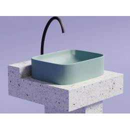 Умывальник чаша накладная прямоугольная (цвет Зеленый Матовый) Element 505x380x150мм