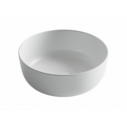 Раковина накладная круглая 356x356x135, цвет белый матовый