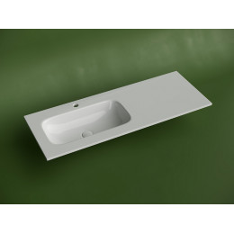 Раковина накладная мебельная CERAMICANOVA Grace прямоугольная 1210x457x137 с чашей слева и отверстием под смеситель цвет белый CN7020