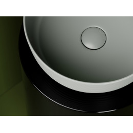 Раковина накладная круглая 356x356x135, цвет антрацит матовый