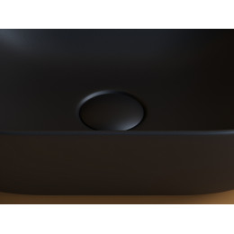 Умывальник чаша накладная прямоугольная (цвет Черный Матовый) Element 455x325x135мм