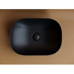 Умывальник чаша накладная прямоугольная (цвет Черный Матовый) Element 455x325x135мм