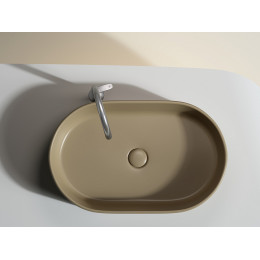Умывальник чаша накладная овальная (цвет Капучино Матовый) Element 608x385x122мм