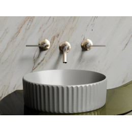 Умывальник чаша накладная круглая (цвет Антрацит Матовый) Element 360x360x115мм