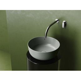 Раковина накладная круглая 356x356x135, цвет антрацит матовый