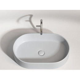 Умывальник чаша накладная овальная (цвет Серый Матовый) Element 608x385x122мм
