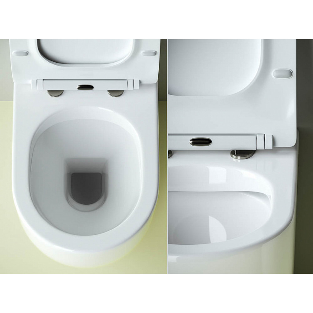 Напольный приставной унитаз Metropol Rimless