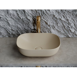 Умывальник чаша накладная прямоугольная (цвет Капучино Матовый) Element 455x325x135мм