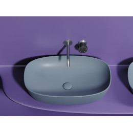 Умывальник чаша накладная овальная (цвет Серо-x