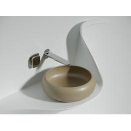 Умывальник чаша накладная круглая (цвет Капучино Матовый) Element 360x360x120мм