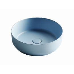 Умывальник чаша накладная круглая (цвет Голубой Матовый) Element 390x390x120мм