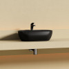 Раковина CERAMICANOVA Twist накладная овальной формы 500x300x140 черный матовый CN12001MB