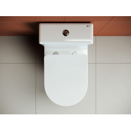 Напольный пристенный унитаз Highlight Rimless