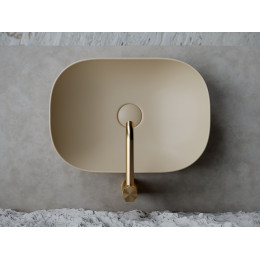 Умывальник чаша накладная прямоугольная (цвет Капучино Матовый) Element 455x325x135мм