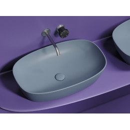 Умывальник чаша накладная овальная (цвет Серо-x