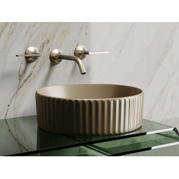 Умывальник чаша накладная круглая (цвет Капучино Матовый) Element 360x360x115мм