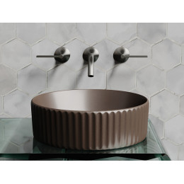 Умывальник чаша накладная круглая (цвет Темно-x