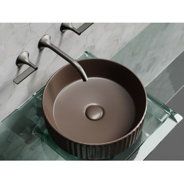 Умывальник чаша накладная круглая (цвет Темно-x