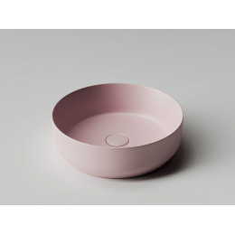 Умывальник чаша накладная круглая (цвет Розовый Матовый) Element 390x390x120мм