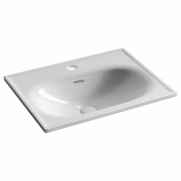 Раковина накладная CERAMICANOVA Sabo с отверстием под смеситель 600x460x130 белый