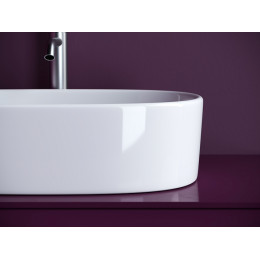 Раковина накладная овальная 561x359x149, цвет белый